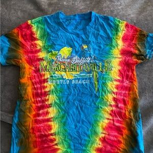 Margaritaville Tie-Dye Short Sleeve Tee - Blue, Red, Yellow, Green